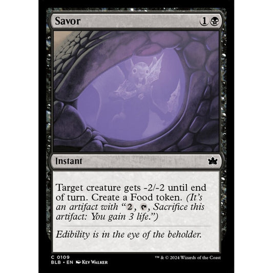 Savor, 109, common, Magic: The Gathering, Bloomburrow