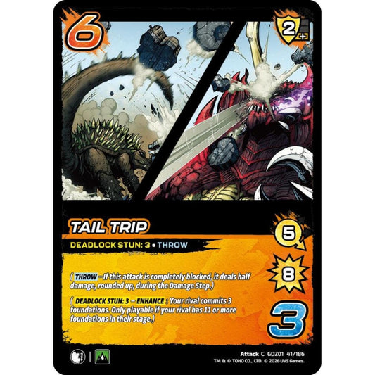 Tail Trip GDZ01 41/186 GDZ01 Universus Godzilla: Reign of Kaiju Attack C