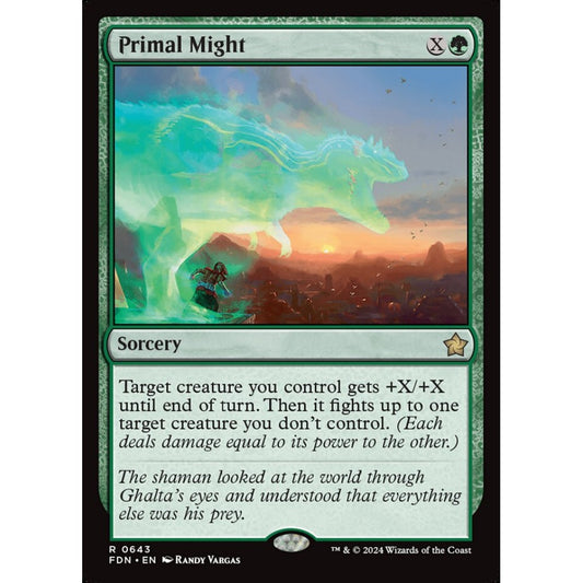Primal Might, 643, rare, Magic: The Gathering, Foundations