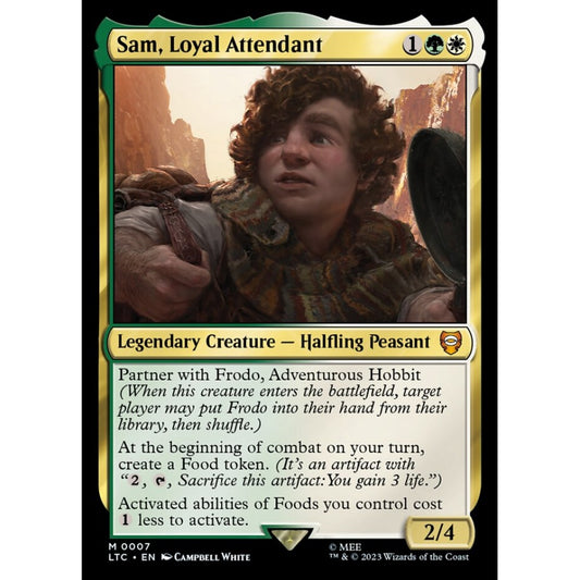 Sam, Loyal Attendant, mythic, 7, Magic the Gathering, Tales of Middle-earth Commander