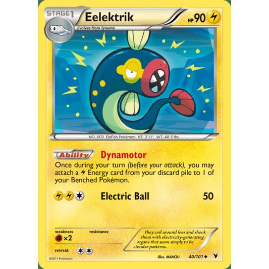 Eelektrik Uncommon 40/101 Pokemon Card Game Noble Victories