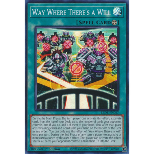 Way Where There's a Will, LEDE-EN067, Super Rare, Yu-Gi-Oh!, Legacy of Destruction
