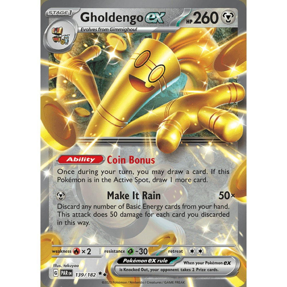 Gholdengo ex Double Rare 139/182 Pokemon Card Game Paradox Rift
