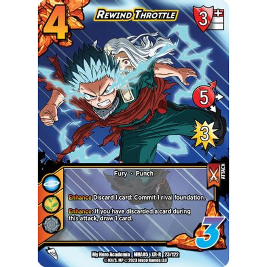 Rewind Throttle, 23/122, XR-R, UniVersus, MHA05 Undaunted Raid