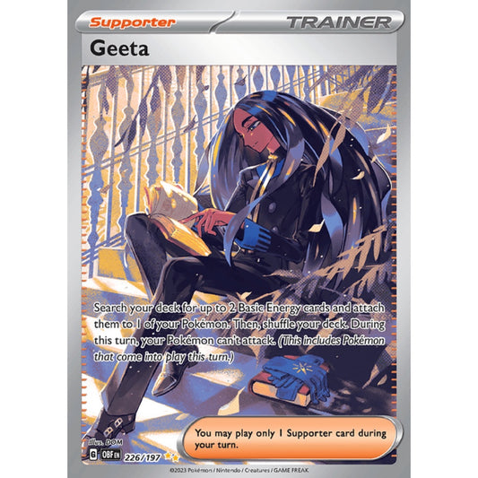 Geeta Secret Illustration Rare 226/197 Pokemon Card Game Obsidian Flames