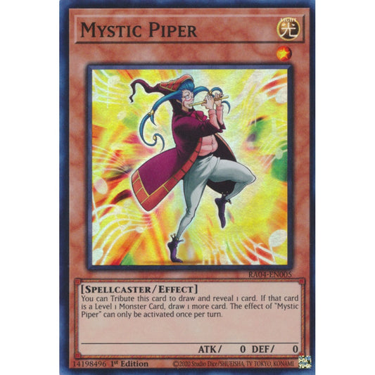 Mystic Piper RA04-EN005 Super Super Rare Yu-Gi-Oh Quarter Century Stampede in Art