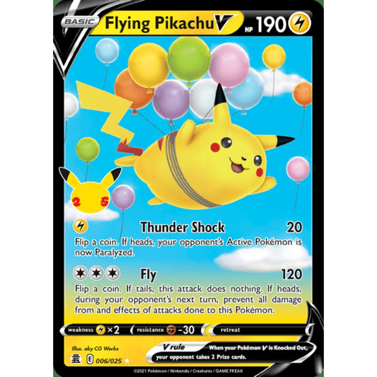 Flying Pikachu V Double Rare 006/025 Pokemon Card Game Celebrations