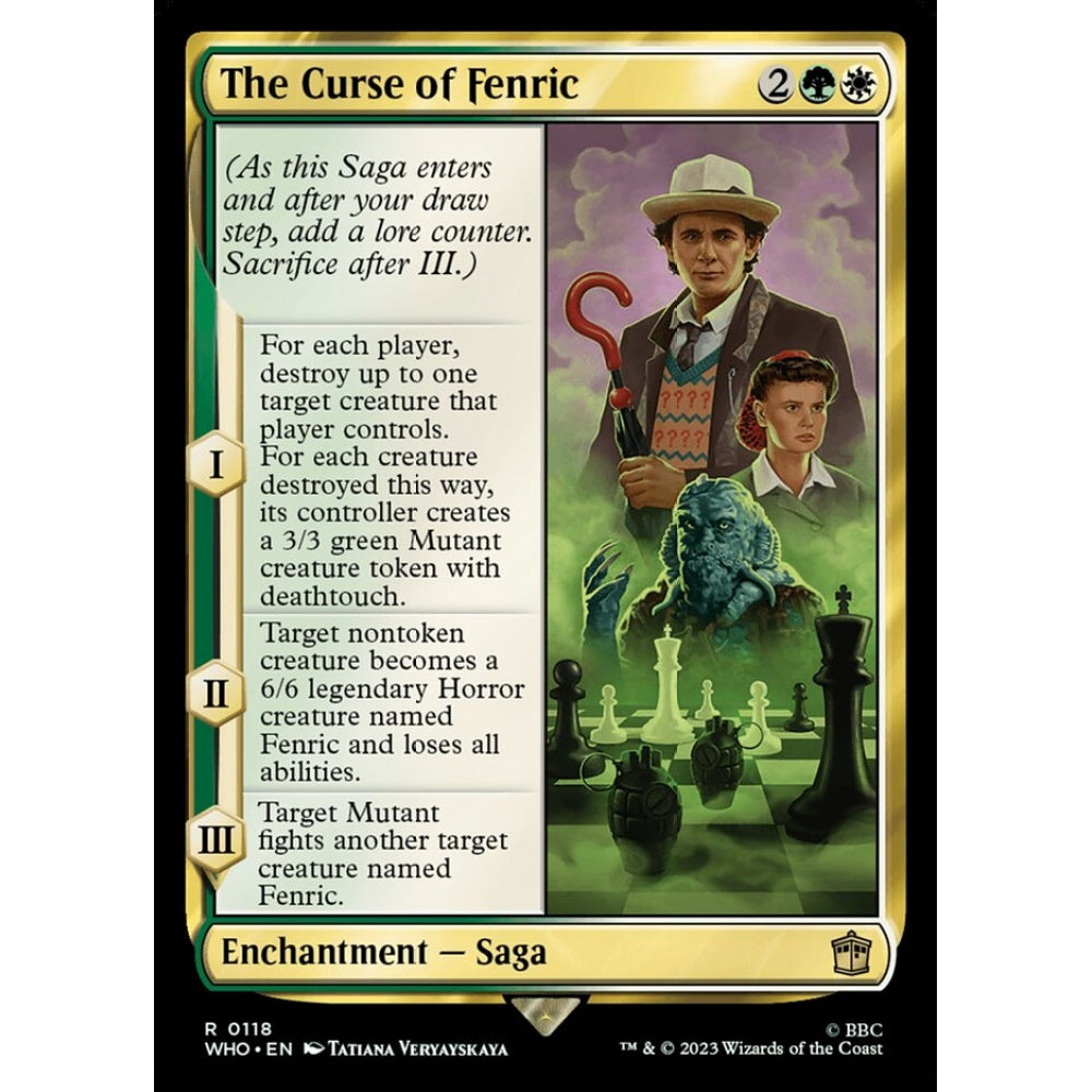 The Curse of Fenric rare 118 Magic the Gathering Doctor Who