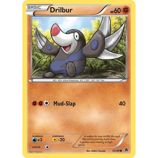 Drilbur Common 55/98 Pokemon Card Game Emerging Powers