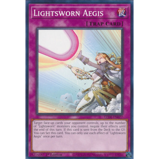 Lightsworn Aegis, LEDE-EN077, Common, Yu-Gi-Oh!, Legacy of Destruction