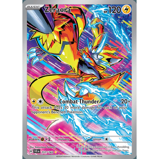 Zeraora Illustration Rare 151/142 Pokemon Card Game Stellar Crown