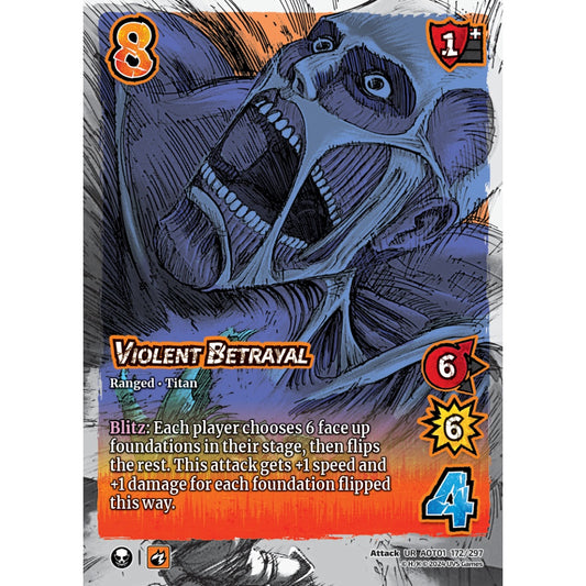Violent Betrayal, 172/297, UR, UniVersus, Attack on Titan: Battle for Humanity