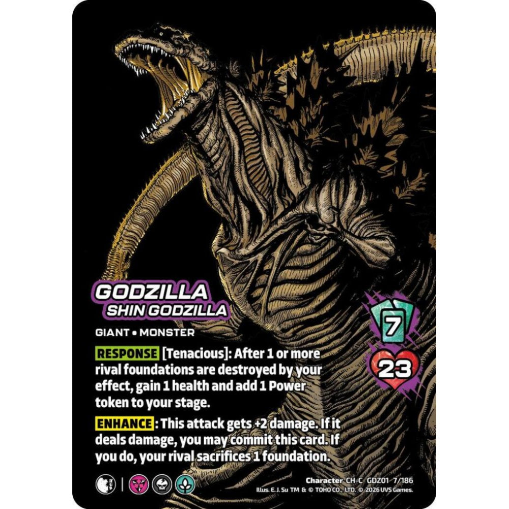 Godzilla, Shin Godzilla GDZ01 7/186 GDZ01 Universus Godzilla: Reign of Kaiju Character CH