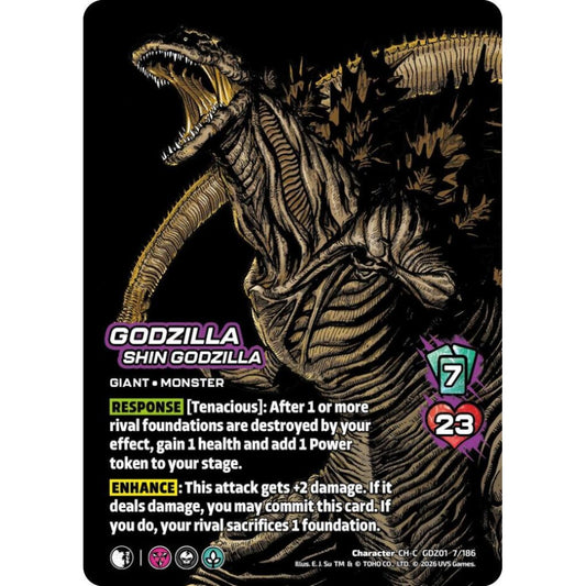 Godzilla, Shin Godzilla GDZ01 7/186 GDZ01 Universus Godzilla: Reign of Kaiju Character CH