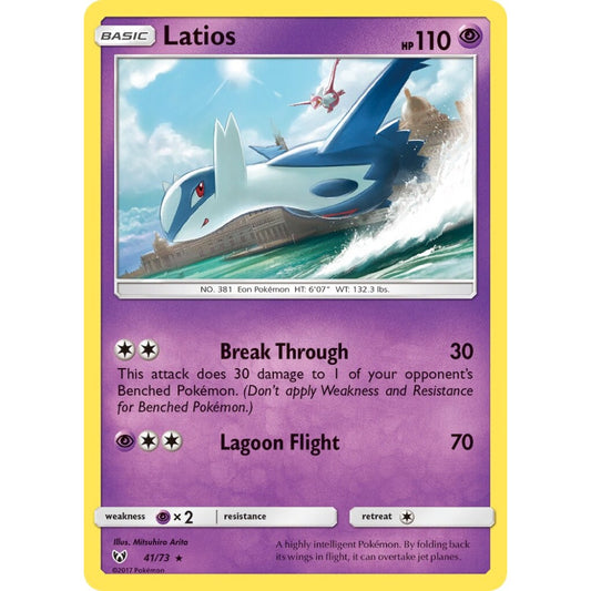 Latios Rare Holo 41/73 Pokemon Card Game Shining Legends