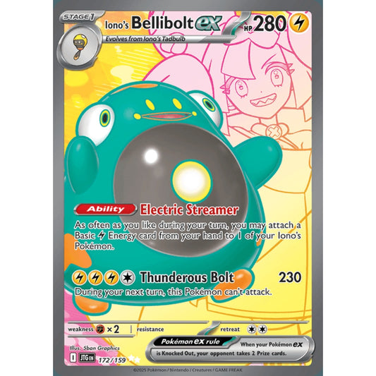 Iono's Bellibolt ex Full Art 172/159 Pokemon Card Game Journey Together