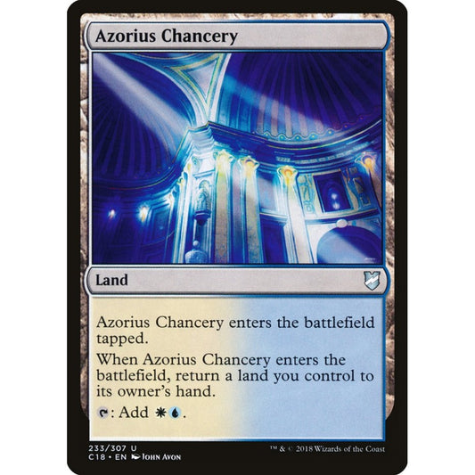Azorius Chancery uncommon 233 Magic the Gathering Commander 2018