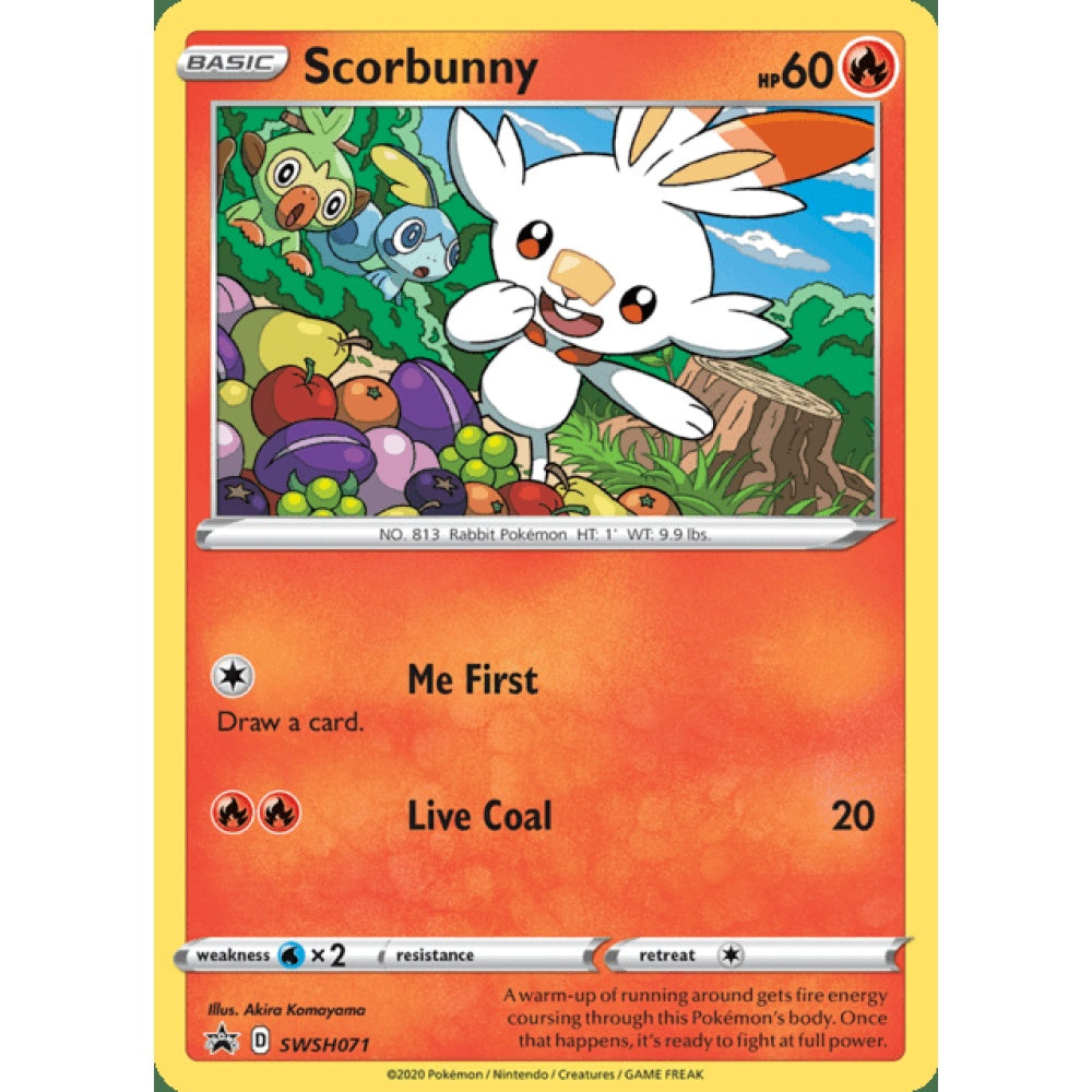 Scorbunny Black Star Promo SWSH071 Pokemon Card Game Sword & Shield Promos