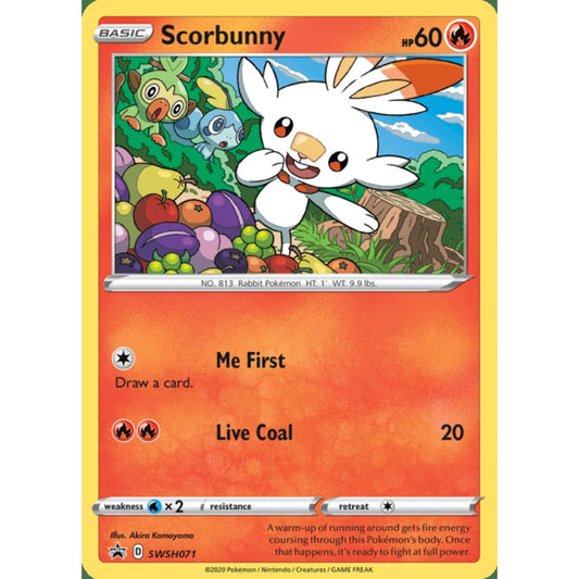 Scorbunny Black Star Promo SWSH071 Pokemon Card Game Sword & Shield Promos