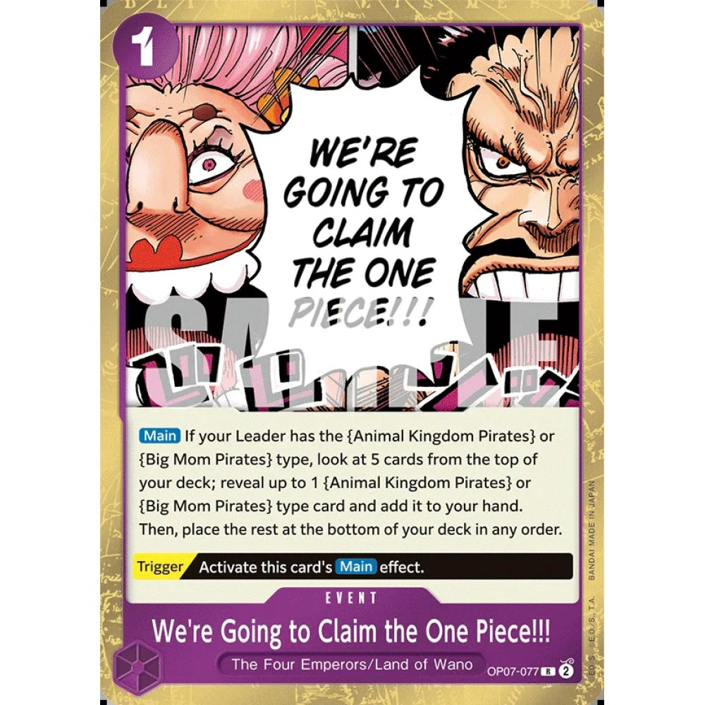 We're Going to Claim the One Piece!!!, OP07-077, Rare, One Piece, 500 Years in the Future