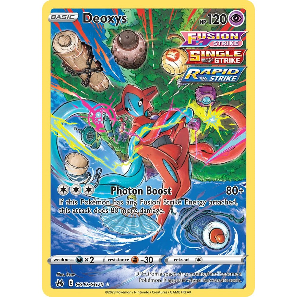 Deoxys Rare Holo GG12/GG70 Pokemon Card Game Crown Zenith