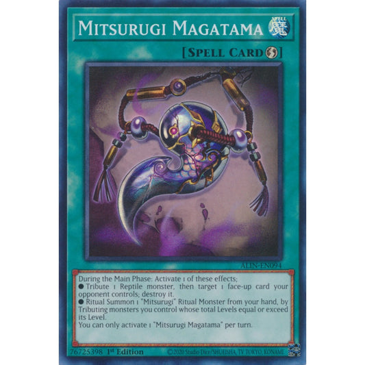 Mitsurugi Magatama ALIN-EN094 Super Super Rare Yu-Gi-Oh Alliance Insight in Art