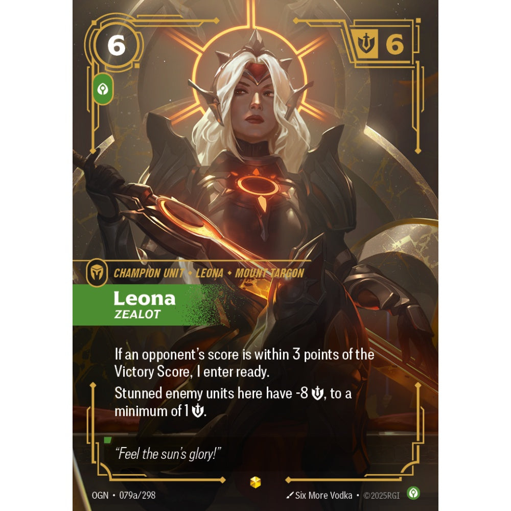 Leona, Zealot OGN-079a/298 Riftbound Card Game Origins Showcase