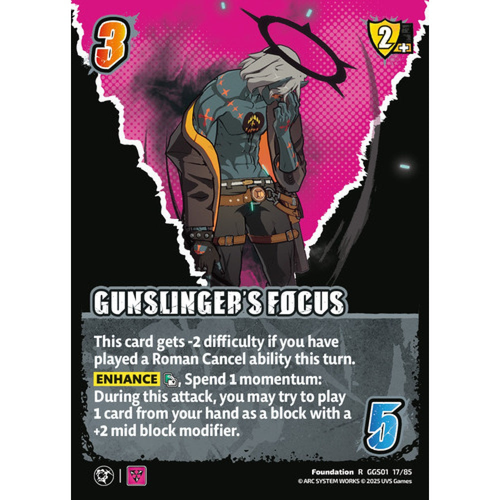 Gunslinger's Focus 17/85 Universus Card Game Guilty Gear -Strive- R Foil