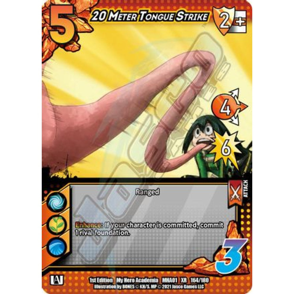 20 Meter Tongue Strike, 164/180, XR, UniVersus, MHA01 My Hero Academia