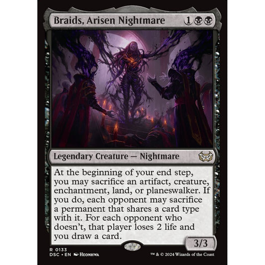 Braids, Arisen Nightmare, 133, rare, Magic: The Gathering, Duskmourn: House of Horror