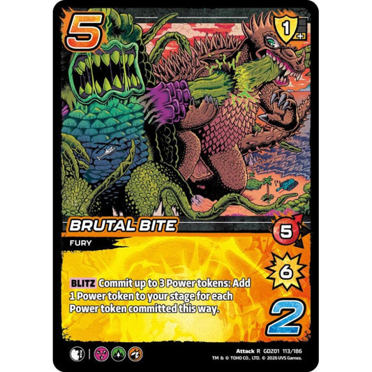 Brutal Bite GDZ01 113/186 GDZ01 Universus Godzilla: Reign of Kaiju Attack R