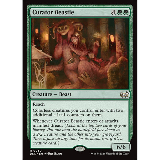 Curator Beastie, 30, rare, Magic: The Gathering, Duskmourn: House of Horror
