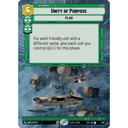 Unity of Purpose, L, JTL 840) Hyperspace Foil, Star Wars Unlimited