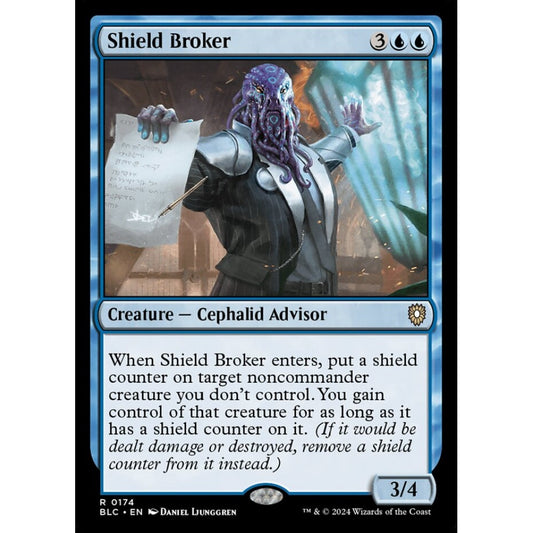 Shield Broker, 174, rare, Magic: The Gathering, Bloomburrow
