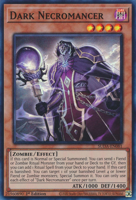 Dark Necromancer SUDA-EN081 Super Super Rare Yu-Gi-Oh Supreme Darkness in Art