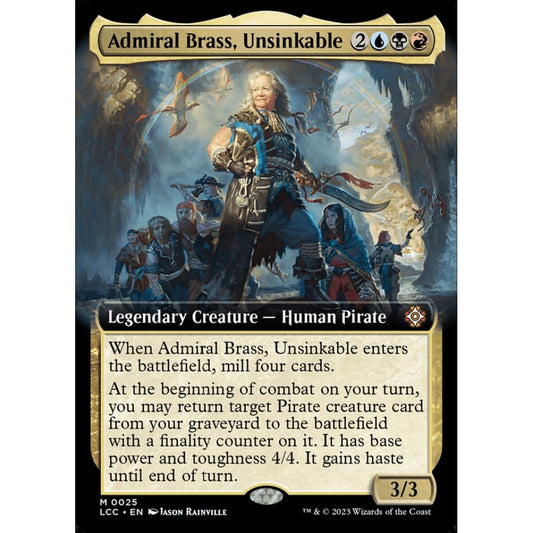 Admiral Brass, Unsinkable, mythic, 25, Magic the Gathering, The Lost Caverns of Ixalan Commander