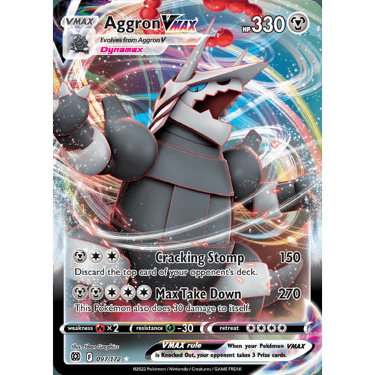 Aggron VMAX Ultra Rare 097/172 Pokemon Card Game Brilliant Stars