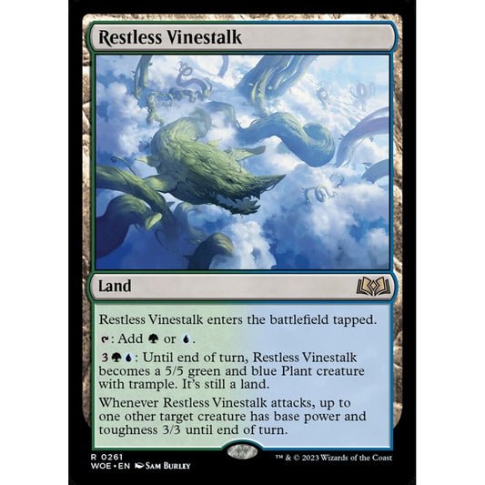 Restless Vinestalk, rare, 261, Magic the Gathering, Wilds of Eldraine