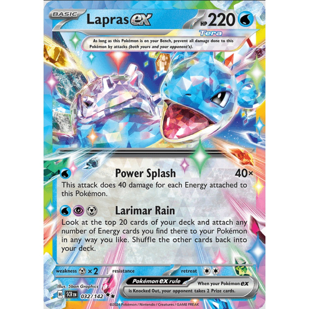 Lapras ex, 032/142, Double Rare, Pokemon, Stellar Crown