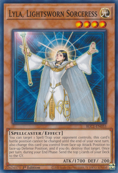 Lyla, Lightsworn Sorceress LODT-EN019 Ultra Ultra Rare Yu-Gi-Oh Light of Destruction in Art