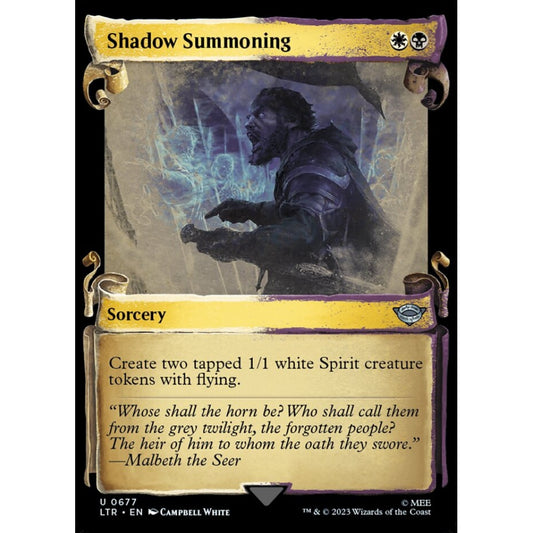 Shadow Summoning, uncommon, 677, Magic the Gathering, The Lord of the Rings: Tales of Middle-earth