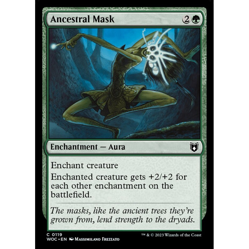 Ancestral Mask, common, 119, Magic the Gathering, Wilds of Eldraine Commander
