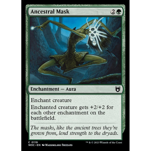 Ancestral Mask, common, 119, Magic the Gathering, Wilds of Eldraine Commander