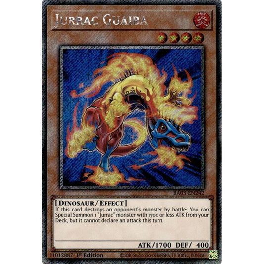 Jurrac Guaiba (Platinum Secret Rare) RA03-EN242 Platinum Rare Yu-Gi-Oh Quarter Century Bonanza