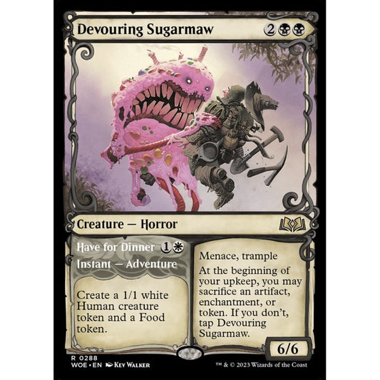 Devouring Sugarmaw // Have for Dinner, rare, 288, Magic the Gathering, Wilds of Eldraine