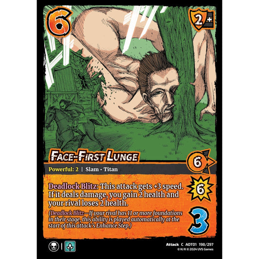Face-First Lunge, 198/297, C, UniVersus, Attack on Titan: Battle for Humanity