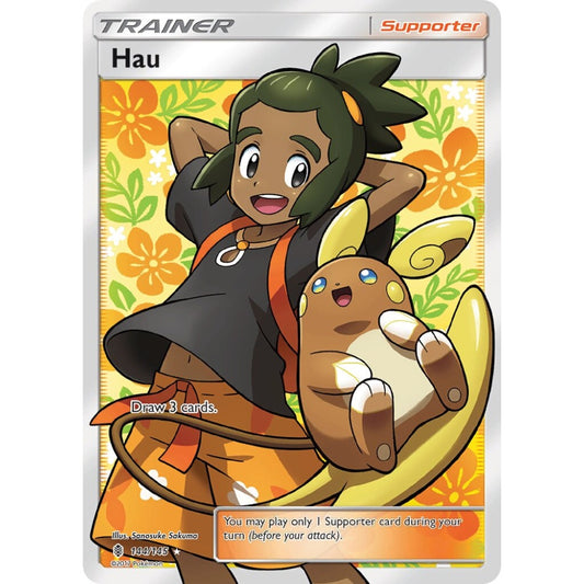 Hau Rare Ultra 144/145 Pokemon Card Game Guardians Rising