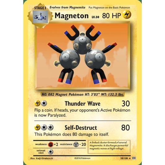 Magneton Holo Rare 38/108 Pokemon Card Game Evolutions