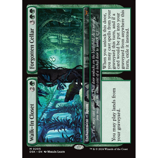 Walk-In Closet // Forgotten Cellar, 205, mythic, Magic: The Gathering, Duskmourn: House of Horror