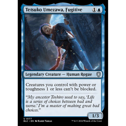 Tetsuko Umezawa, Fugitive, 177, uncommon, Magic: The Gathering, Bloomburrow